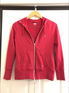 Nike 72 Hot Pink /Red Full-Zip Hoodie for Women size M Top Jacket Long sleeve